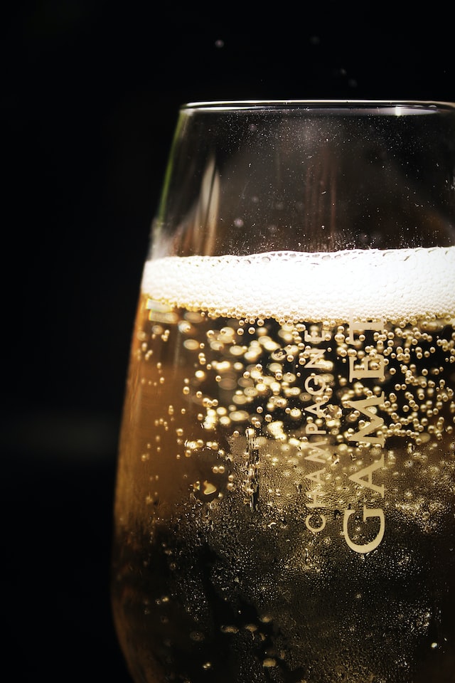 champagne in a glass
