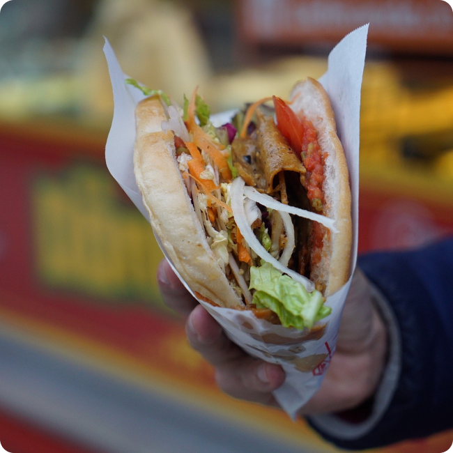 Kebab with many thing in